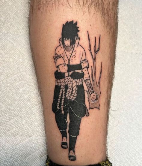 Sasuke Tatoos Ideas, Saske Uchiha Tattoo Ideas, Sasuke Kirin Tattoo, Naruto Traditional Tattoo, Sasuke Naruto Tattoo, Tattoo Idea For Leg, Sasuke Uchiha Tattoo Ideas, Naruto Sasuke Tattoo, Sasuke Tattoos