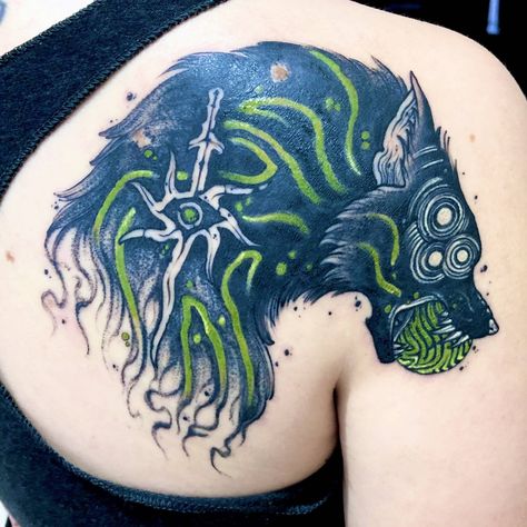 Dragon Age Tattoo, Dragon Age Inquisition Cullen, Mass Effect Tattoo, Age Tattoo, Dread Wolf, Don't Fear The Reaper, Human Canvas, Dragon Age Inquisition, Wolf Tattoo