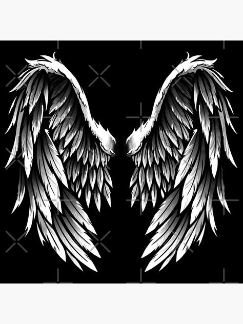 Angel Wing Silhouette, Lucifer Wings, Dark Angel Wings, Angel Wings Drawing, Angel Wings Art, Wing Tattoo Designs, Angel Wings Wall, Wings Drawing, Angel Wings Tattoo