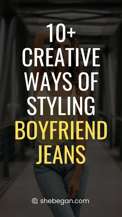 Even though boyfriend jeans are fashionable and cozy, they may also appear unsightly if worn incorrectly, which is a major problem for most women. You can wear boyfriend jeans in a variety of ways.  In this article, you will discover various ways of styling boyfriend jeans Mid Rise Boyfriend Jeans Outfit, Shoes For Boyfriend Jeans, Shoes To Wear With Boyfriend Jeans, What To Wear With Boyfriend Jeans, Baggy Boyfriend Jeans Outfit, How To Style Boyfriend Jeans, Boyfriend Jeans With Boots, Styling Boyfriend Jeans, Boyfriend Jeans Outfit Winter