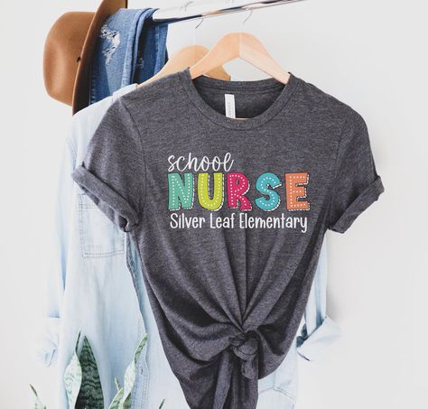 School Nurse Appreciation, Nurse Bulletin Board, School Nurse, Nurse Appreciation, School Pride, Nurse Shirt, Nursing Shirts, Pride Shirts, Nursing School