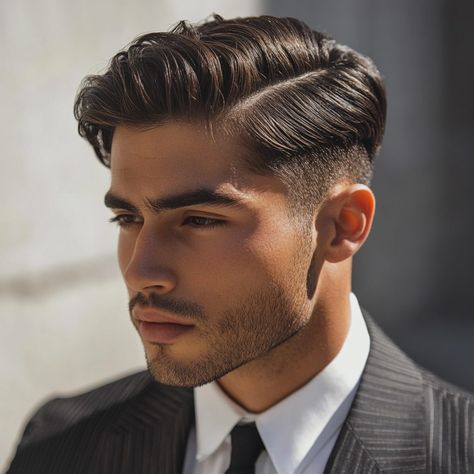 40 New Trendy Side Parted Men’s Hairstyles - Hair Guru Layered Middle Part Men Straight Hair, Modern Side Part Haircut, Two Side Hairstyles Men, Mens Hair Side Part, African Hairstyles For Men, Side Part Hairstyles Men Short, South Asian Hairstyles, African Hairstyles For Short Hair, Long Haircut Side Part