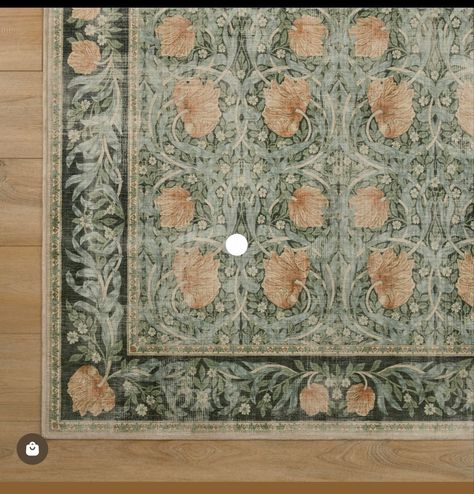 Ornate Border, English Countryside, Green Rug, The English, William Morris, Washable Rugs, Colorful Rugs, Natural Color, Tulips