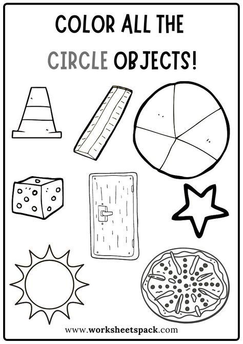 Circle Shape Activity Pages for Kindergarten and Preschool. Pre K Circle Activities, Circle Coloring Pages Preschool, Find The Circle Worksheet, Circle Lessons For Preschool, Circle Lesson Preschool, Red Circle Art Preschool, Circle Coloring Pages Free Printable, Circle Shape Activity For Preschool, Circle Activities For Preschool Crafts