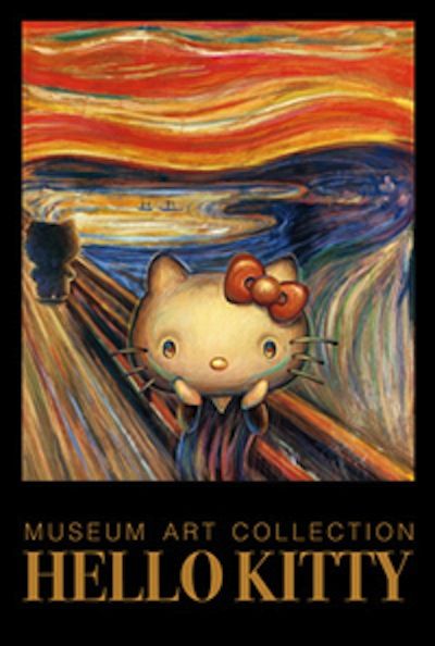 Hello Kitty Scream Hello Kitty, Scream Parody, Icon Painting, Le Cri, Charmmy Kitty, Expressionist Artists, Hello Kitty Images, The Scream, Miss Kitty