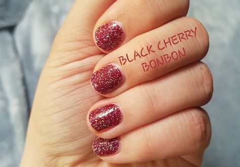 Black Cherry BonBon #colorstreet Bordeaux Color, Street Life, Street Nails, Nail Polish Strips, Color Street Nails, Holographic Glitter, Black Cherry, Color Street, Woman Colour