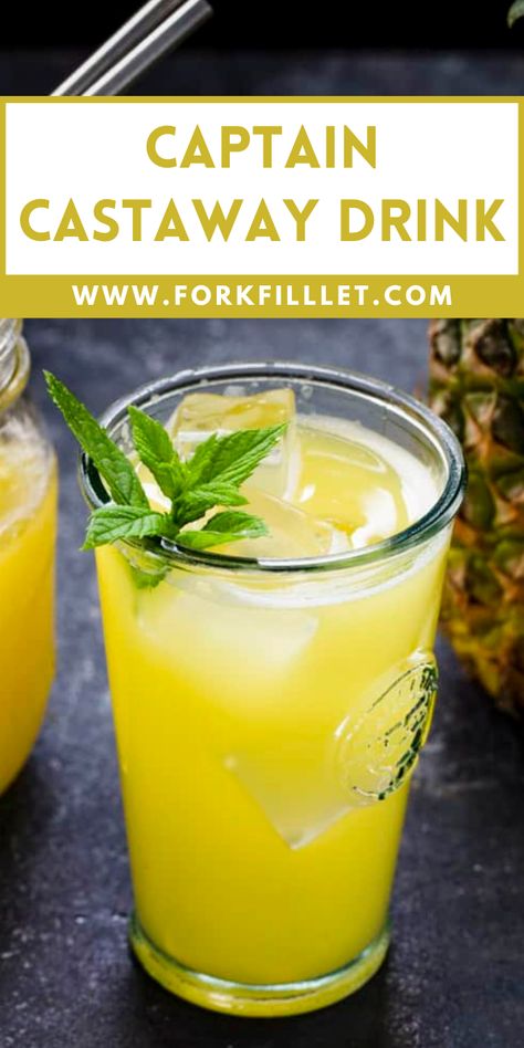 In this blog, I will share with you a Captain Castaway Drink Recipe that is refreshing. It's like drinking sunshine with a touch of adventure. #CaptainCastaway #Drink #Recipe Captain's Castaway Drink Recipe, Tropical Drinks, Alcohol Free Drinks, Mango Sorbet, Tropical Drink, White Rum, Drink Recipe, Fruit Platter, Coconut Shrimp