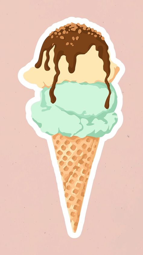 Gambar Ice Cream Aesthetic, English Stickers, Sticker Overlay, Ice Cream Syrup, Gouache Tutorial, Ice Cream Poster, Ice Cream Ice, Preppy Stickers, Butterfly Art Painting