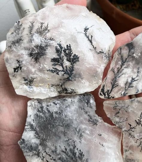 Pyrolusite dendritic quartz. Photo credit: Earthly Secrets. Dendritic Quartz, Mineral Stone, Minerals And Gemstones, Photo Credit, Gems, Gemstones, Crystals, Stone, Quick Saves