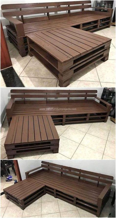 Outdoor Pallet Projects, Wooden Couch, Pallet Projects Easy, Pallet Patio Furniture, Recycling Ideas, Pallet Patio, Pallet Projects Furniture, Wooden Pallet Furniture, Pallet Sofa