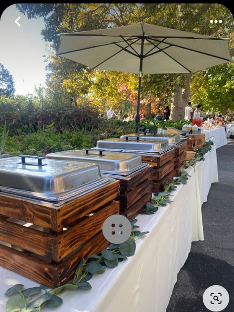 Taco Bar Catering, Katering Pernikahan, Wedding Buffet Table, Outdoor Buffet, Buffet Set Up, Catering Table, Catering Food Displays, Deco Buffet, Buffet Table Decor