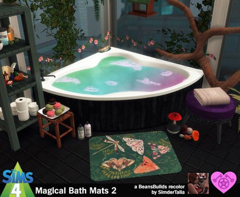 (99+) 'Talia's Witchy Sims 4 CC on Tumblr Sims 4 Hot Tub Cc, Witchy Sims 4 Cc, Free Sims 4 Cc, Goth Bathroom, Jacuzzi Bathroom, Magical Bath, Bath Tube, Big Baths, Bathtub Decor