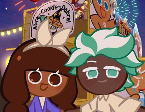 Mintcocoa Crk, Crk Fanart Ships, Cocoa Cookie Run, Cookie Run Ships, Mint Icons, Mint Cocoa, Mint Choco, Kawaii Cookies, Cookierun Kingdom