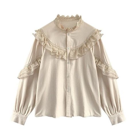 Where to Buy Cottagecore Clothing? 11 Best Cottagecore Clothing Brands & Cottagecore Clothes Online Stores that Women Are Loving - Rozaliee Dark Academia Clothing, Cottagecore Clothes, Lantern Sleeve Top, Kawaii Shirts, Mori Girl Fashion, Lantern Sleeved Blouses, Lace Trim Blouse, Cottagecore Fashion, Estilo Preppy