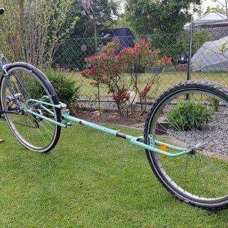 No Weld Single Wheel Bike Trailer : 7 Steps (with Pictures) - Instructables Bike Wagon, Bicycle Cargo Trailer, Bicycle Trailers, Portable Shelter, Biking Diy, Bicycle Trailer, Bike Trailer, Rail Car, Bike Repair