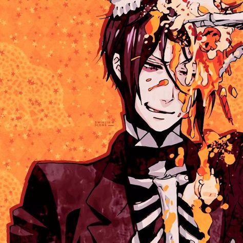 Black Butler Matching Pfp, Pfp Icons Black, Matching Pfp For 5, Matching Pfp Icons, Black Butler Grell, Black Butler Sebastian, Black Butler Manga, Black Butler 3, Duos Icons