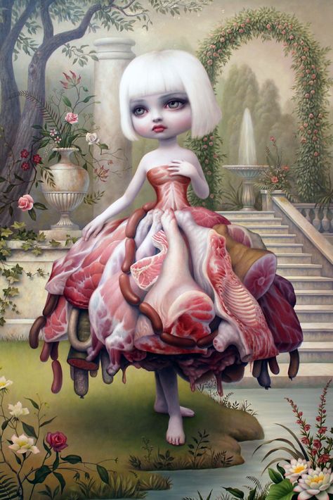 Dorm Vibes, Surealism Art, Mark Ryden, Arte Peculiar, Big Eyes Art, Kunst Inspiration, Lowbrow Art, Scary Art, Creepy Art