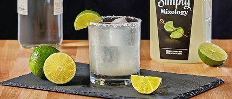 Classic Lime Margarita | Simply® Beverages Recipes Simply Mixology, Simply Mixology Recipes, Limeade Margarita Recipe Pitcher, Beer Margaritas With Limeade, Lime Margarita Recipe On The Rocks, Simply Limeade Margarita Pitcher, Mixology Drinks, Lime Margarita Recipe, White Wine Sangria Recipe