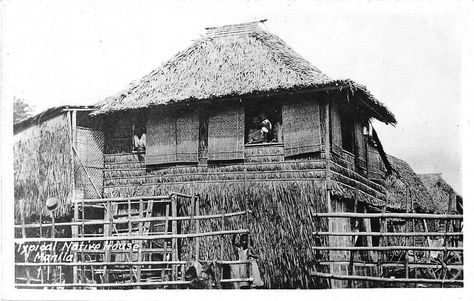 CULTURA TROPICAL on Instagram: “Bahay Kubo\Nipa Hut Traditional house  Philippines Circa 1900 14°N  Bahay kubo is considered as a cultural heritage, a symbol of…” Philippine Landscape, Houses In The Philippines, Cloud Runner, Colonial Philippines, Filipino History, Nipa Hut, Vintage Philippines, Philippine Architecture, Philippine Travel