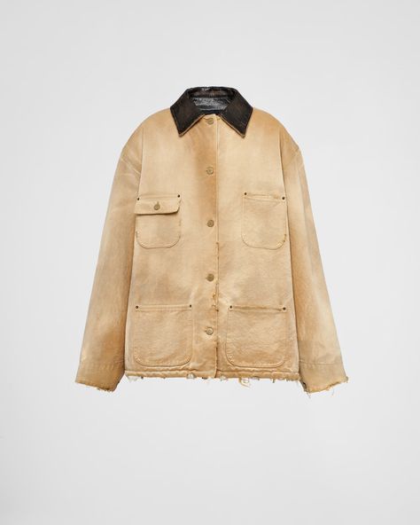 Beige Canvas Jacket | PRADA