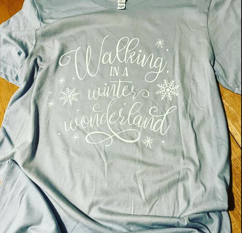 Walking in A Winter Wonderland t-shirt apparel printed with DTG (Direct to Garment) #christmas #holiday #holidayseason #walkinginawinterwonderland #winterwonderland Walking In A Winter Wonderland, Christmas Apparel, Christmas Winter, Christmas Outfit, Winter Wonderland, Holiday Season, Gender Neutral, Bathing Beauties, Walking