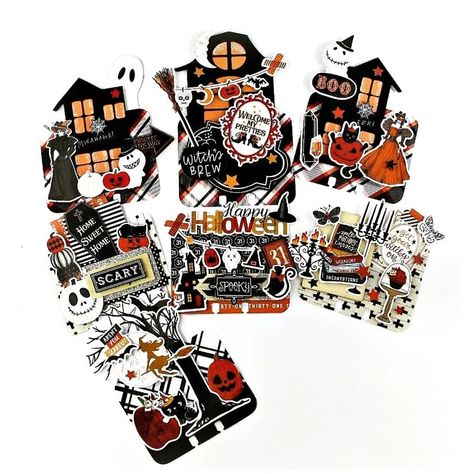 Halloween Memorydex Cards, Halloween Memory Dex Cards, Memory Dex Cards, Memorydex Ideas, Halloween Paper Crafts, Halloween Scrapbook, Scrapbook Layout Sketches, Witch's Brew, Card Layouts