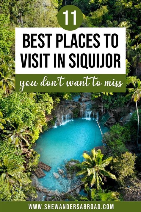 If you're looking for the best places to visit in Siquijor, look no further! These are the best tourist spots in Siquijor you absolutely can't miss. | Siquijor travel tips | Siquijor travel guide | Siquijor Cambugahay Falls | Siquijor Paliton Beach | Siquijor Philippines photography | Siquijor Philippines beaches | Siquijor Salagdoong Beach | Siquijor tourist spots | Siquijor aesthetic | Siquijor island beaches | Siquijor Philippines sunset | Siquijor Philippines things to do waterfalls Siquijor Island Photography, Siquijor Aesthetic, Cambugahay Falls, Siquijor Philippines, Siquijor Island, Philippines Photography, Philippines Beaches, Culture People, Top Places To Travel