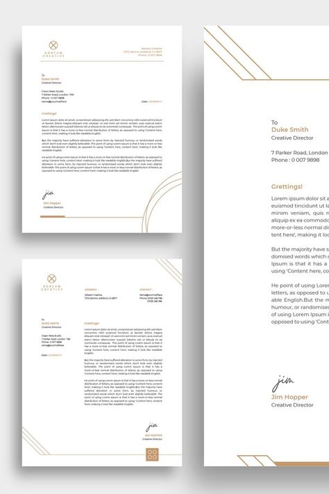 Minimal corporate letterhead design template Letterhead Design Branding Luxury, Minimal Letterhead Design, Branding Envelope, Letter Heads Design Creative, Letterhead Design Branding, Minimal Letterhead, Corporate Letterhead Design, Elegant Letterhead, Branding Letterhead