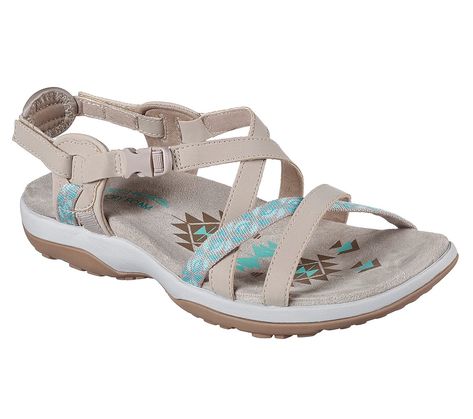 Sketchers Sandals, Strap Shoes Heels, Taupe Sandals, Skateboard Art, Rubber Shoes, Strap Shoes, Skechers Women, Sandals Women, Comfortable Sandals