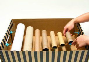 Picture of Makedo Xylophone Kids Xylophone, Toilet Paper Tubes, Cardboard Play, Cardboard Fireplace, Toilet Paper Art, Paper Towel Crafts, Paper Towel Tubes, Toilet Paper Tube, Diy Instruments