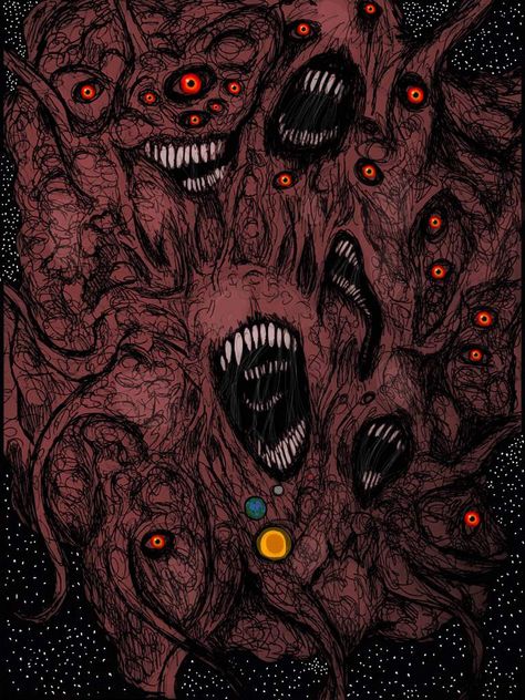 Lovecraft Monsters, Lovecraftian Horror, Eldritch Horror, Characters Inspiration Drawing, Cthulhu Mythos, Horror Monsters, Scary Monsters, Combat Art, Cool Monsters