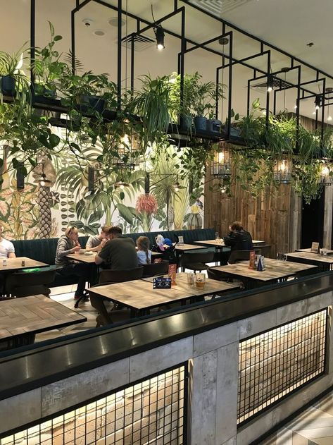 Rooftop Restaurant Design, Restaurant Design Inspiration, Modern Restaurant Design, Coffee Shops Interior, Industrial Bar, Rooftop Restaurant, Bar Interior, Coffee Shop Design, Bar Design Restaurant