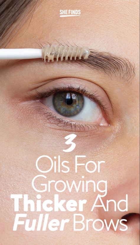 Fuller Eyebrows Naturally, How To Make Eyebrows Thicker, How To Grow Eyebrows Faster, Castor Oil Brows, Coconut Oil Eyebrows, Grow Your Eyebrows, Eyebrow Regrowth, Eyebrow Oil, Grow Eyebrows Faster