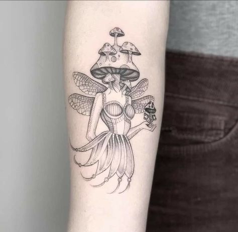 Mushroom Tattoo, Autumn Tattoo, Mushroom Tattoos, Fairy Tattoo, Dope Tattoos, Simplistic Tattoos, Piercing Tattoo, Creative Tattoos, Pretty Tattoos