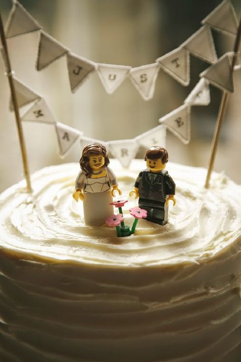 Lego themed wedding #caketopper ...#weddings #lego #cake  ##photooftheday moments #bride #groom #love #photooftheday Lego Wedding Cake, Lego Wedding Cakes, Lego Cake Topper, Bridal Cake Topper, Converse Wedding, Lego Wedding, Lego Theme, Geek Wedding, Lego Cake