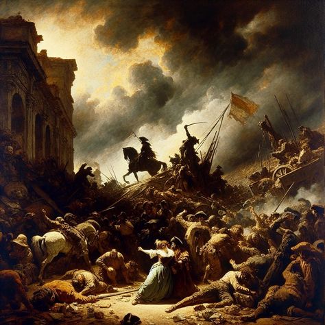 Famous Historical Paintings, Baroque Art Aesthetic, Ancient History Aesthetic, Revolutionary Aesthetic, Battle Painting, Kingdom Aesthetic, Baroque Painting, Ancient Paintings, Rennaissance Art