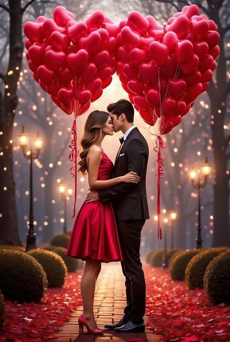 Red Golden Balloon Decoration, Valentines Photography Couples, A Couple Holding Hands, Welcome Pictures, Birthday Kiss, Beautiful Summer Wallpaper, Romantic Wallpaper, Outdoor Wedding Photography, Rose Flower Wallpaper