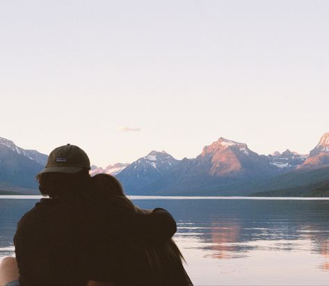 Forever Couple Aesthetic, Alaska Couple Aesthetic, Adventure Love Aesthetic, Mountain Playlist Cover, Outdoors Couple Aesthetic, Mountain Romance Aesthetic, Couple In Mountain Aesthetic, Couples Road Trip Aesthetic, Adventurous Couple Aesthetic