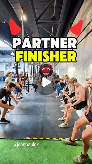 Jean-Paul Espinosa on Instagram: "✅️ PARTNER FINISHER 👿👿

If your workout didn't have that much leg work, this is a nice way to burn your classes leg in 3min 🤣

Would you try it?

Filmed during my endurance class 17-18 ❤️

👉 feel free to repost or share in your story
👉 follow @jeanpauldk for more tips
👉 tag a friend who might like this post ❤ 

Idea inspired from @mathias__holte

#coach #crossfit #functionaltraining #training #workout #gymnastic #weightlifting #crossfitcoach  #fitness #foryou #handstands #squat #painfree #foryoupage
#deadlift #rehab #fitfam #fitnesstips 
#mobility #pullups #fitnessmotivation #fitnesscoach #pullup" Group Workout Ideas, Bootcamp Games, Coach Crossfit, Hockey Workouts, Group Workout, Crossfit Coach, Crossfit Training, Partner Work, Partner Workout