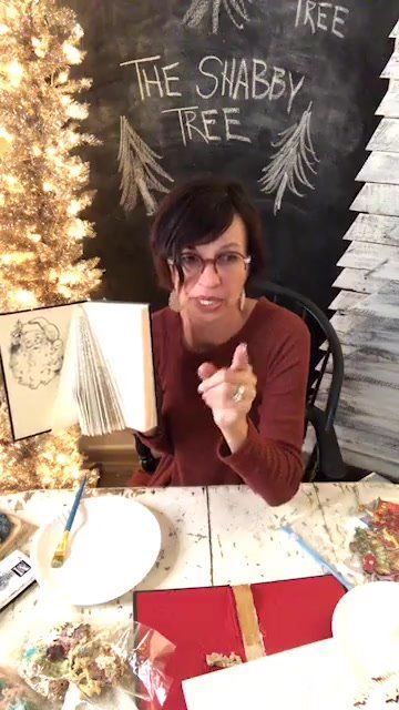 Making A Christmas Tree book. | **REPLAY** A lot of you have been asking how I made the Christmas Tree book I showed you the other day on my video with some older crafts we have done!... | By The Shabby Tree Shabby Tree Crafts Videos, Making A Christmas Tree, Christmas Tree Book, Folding Ideas, The Shabby Tree, Shabby Tree, Book Tree, Christmas Board, Wooden Christmas Trees