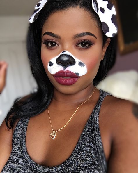 Dalmatian Costume Makeup, Dalmation Makeup, Puppy Makeup, Dalmatian Halloween, Filter Makeup, Halloween Makeup For Kids, Halloween Makeup Kits, Halloween Makeup Clown, Dalmatian Costume