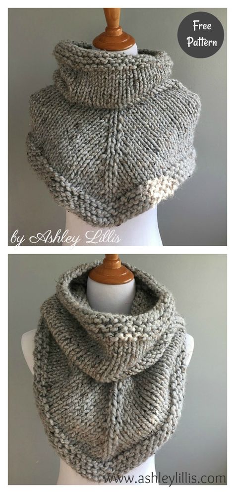 Stockinette Bandana Cowl Free Knitting Pattern #freeknittingpattern #knittingpattern #bandanacowlpattern #cowlfreepattern Projek Mengait, Corak Krusye, Bandana Cowl, Cute Bandana, Ravelry Knitting, Knitting Patterns Free Sweater, Knitting Patterns Free Scarf, Easy Knitting Projects, Cowl Knitting Pattern