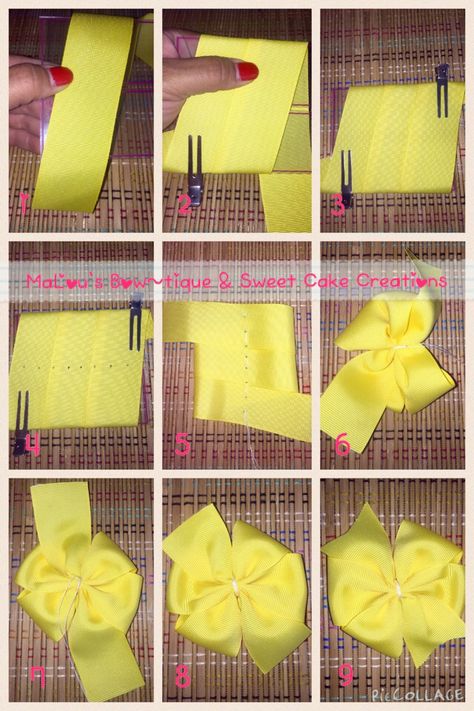 Pinwheel Bow Tutorial, Girls Hair Bows Diy, Make A Bow, Pinwheel Bow, Hair Bow Tutorial, Dog Hair Bows, Bows Diy Ribbon, Diy Bows, Bow Tutorial