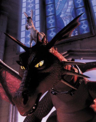 Donkey and Dragon Shrek 2001, Donkey And Dragon, Shrek Dragon, Blue Jurassic World, Shrek Donkey, Dreamworks Art, Big Dragon, Christina Applegate, Dreamworks Movies