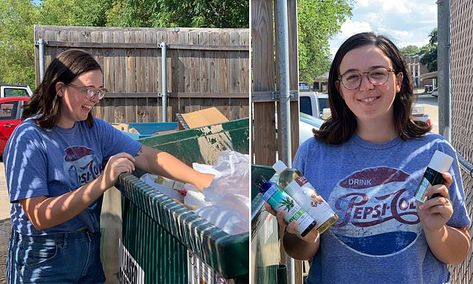 Full-time dumpster diver even gets TOOTHPASTE from the trash Dumpster Diver, Dumpster Diving, Texas Women, Social Media Jobs, Buying Groceries, Face Wash, Diver, First Night, Diving