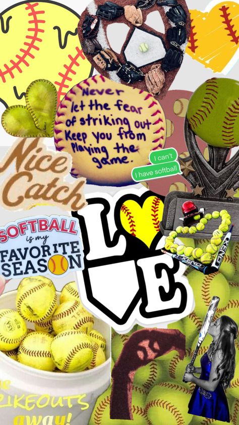 Softball wallpaper Cute Softball Quotes, Softball Rules, Funny Softball Quotes, Softball Backgrounds, Volleyball Backgrounds, Softball Posters, Softball Photos, Softball Drills, Iphone Wallpaper Preppy