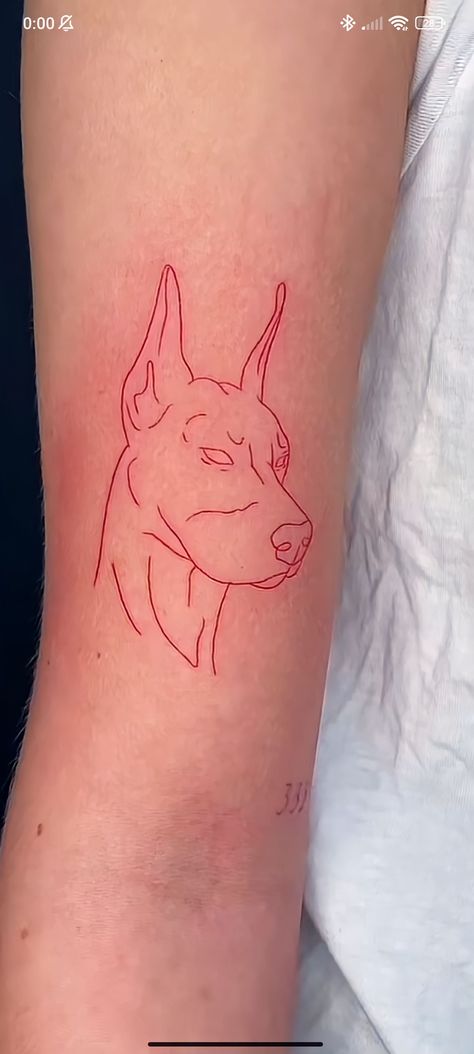 Doberman Tattoo, Dog Tattoos, Doberman, Tatting, Pins, Tattoos