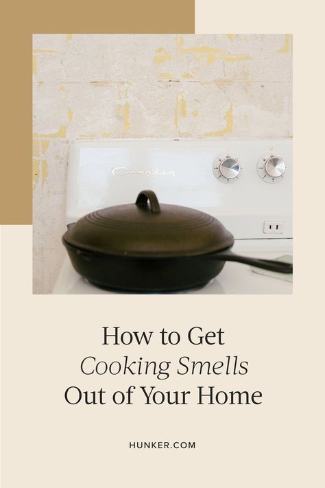 There are a few easy DIY solutions for how to get rid of bad odors (aka, leftover cooking smells), in your home. No potpourri or scented candles needed. Here's how to deodorize unpleasant cooking odors. #hunkerhome #cookingtips #cookingsmells #cookingtipsandideas Natural Room Deodorizer, Kitchen Organizing Ideas, Room Deodorizer, Natural Cooking, Potpourri Recipes, Baking Soda And Lemon, Whitewashed Wood, Easy Cleaning Hacks, Kitchen Smells