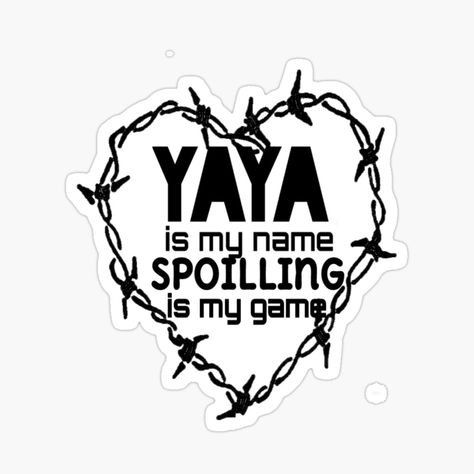 Get my art printed on awesome products. Support me at Redbubble #RBandME: https://www.redbubble.com/i/sticker/Yaya-is-my-name-spoilling-is-my-game-Funny-Yaya-Shirt-Gifts-for-Yaya-Grandmother-Best-Gift-Idea-for-Yaya-Birthday-Christmas-Mothers-Day-Present-vintage-style-idea-design-by-Chamssou/47915595.EJUG5?asc=u Family Humor, Mothers Day Presents, I Am Game, Funny Games, Funny Stickers, Sticker Design, Mothers Day, Vinyl Sticker, Best Gifts