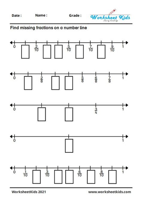 Fractions on a number line for 3rd grade: Ordering | Missing | Placing -PDF Grade 5 Fractions, Fraction Grade 3, Fractions Number Line, Fractions On A Numberline, Fraction On Number Line Worksheet, Class 6 Maths Worksheet Fraction, Number Line Activities, Grade 5 Math Worksheets, 5th Grade Math Games